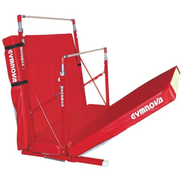 Barres asymétriques autostables - piètement repliable - avec chariots de déplacement et matelas repliable GYMNOVA – Image 2