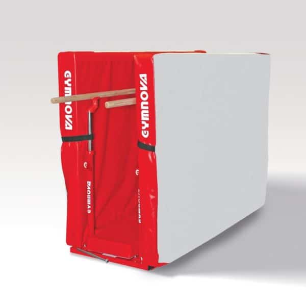 Barres parallèles "compact" avec piètement repliable, chariots de déplacement et matelas spécifique repliable GYMNOVA – Image 2