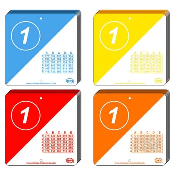 Lot de 40 balises d'orientation codées (10x4 couleurs)